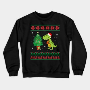 T-rex Merry Xmas Ugly Christmas Crewneck Sweatshirt